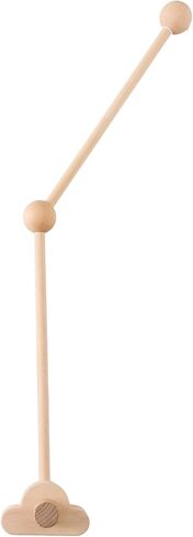 Mobile Arm for Baby Crib Holder Bracket Hanger with Detachable, Adjustable, Wooden Cloud Design | Cute Stand for Cot Bed Bell, Wind Chimes, Music Box Attachment (27.6in, 1PC) in Saudi Arabia