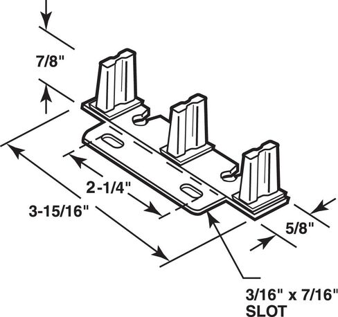 Prime-Line N 6796 فولاذ مختوم، قابل للتعديل، باب خزانة، دليل الأرضية (عبوة واحدة) in Saudi Arabia
