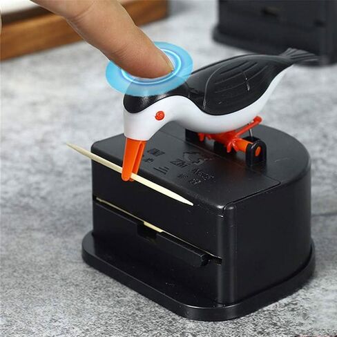 صندوق أعواد أسنان لطيف وممتع للمطبخ على شكل باندا على شكل طائر، حامل أعواد أسنان أوتوماتيكي جديد، مجموعة موزع أعواد أسنان على شكل طائر + لطيف للغاية من نوع ضغط الباندا، صندوق أعواد أسنان للتخزين بمادة ABS in Kuwait