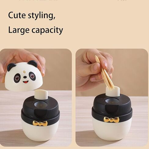 صندوق أعواد أسنان لطيف وممتع للمطبخ على شكل باندا على شكل طائر، حامل أعواد أسنان أوتوماتيكي جديد، مجموعة موزع أعواد أسنان على شكل طائر + لطيف للغاية من نوع ضغط الباندا، صندوق أعواد أسنان للتخزين بمادة ABS in Kuwait