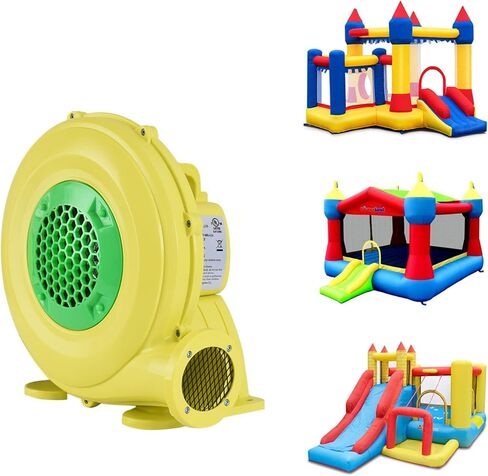 TOYMATE 350W Air Blower, Pump Fan Commercial Inflatable Bouncer Blower, Perfect for Inflatable Water Bounce House, Jumper, Bouncy Castle Yellow in Saudi Arabia