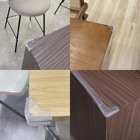 Food-Graded Silicone Clear Corner Protectors, BPA Free Table Edge Guards Baby Proofing, Pre-Tapep Adhesive Kids Safety Proof, Cabinets Furniture Bumpers (4 Pieces) in Saudi Arabia