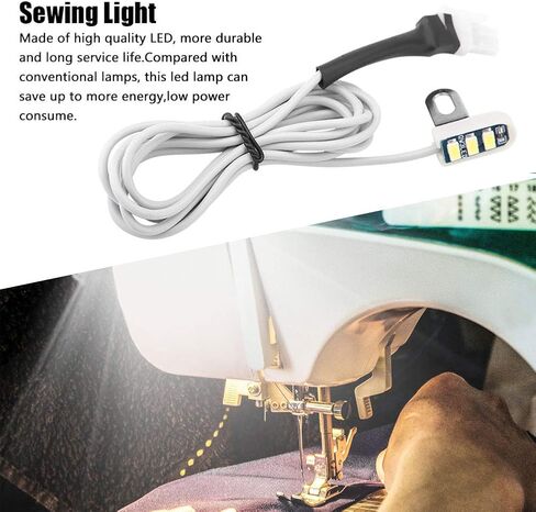 Wal front 5V LED Sewing Machine Lamp Sewing Light Sewing Lamp 3 Beads Portable Work Light with 3.2ft Cable for Overlock Machine Accessory 128cm / 50.4in Length in Saudi Arabia
