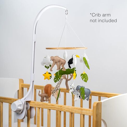 Jungle Mobile for Crib - سرير أطفال الغابة المحمول الجميل بما في ذلك إكليل ديكور حضانة Safari in Kuwait