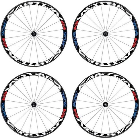Reflective Stickers for Bike Wheel, 4PCS Safety Night Riding Bicycle Reflector Tape Decal Set - White + Red in Saudi Arabia