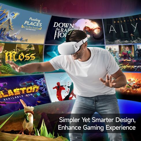 حزام رأس EasySMX قابل للتعديل متوافق مع Oculus/Meta Quest 2، بديل لحزام Elite، ملحقات VR قابلة للفصل وخفيفة الوزن، راحة معززة، يتضمن حزام بنك الطاقة - أخضر in Kuwait