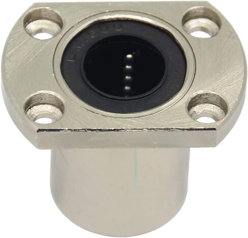 ReliaBot LMH10LUU Flange Linear Ball Bearing Bushing Nickel Plated 10mm x 25mm x 55mm for Diameter 10mm Linear Motion Shaft Rod in Saudi Arabia