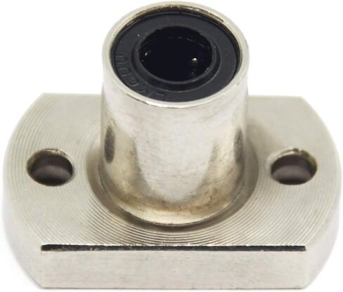 ReliaBot LMH10LUU Flange Linear Ball Bearing Bushing Nickel Plated 10mm x 25mm x 55mm for Diameter 10mm Linear Motion Shaft Rod in Saudi Arabia