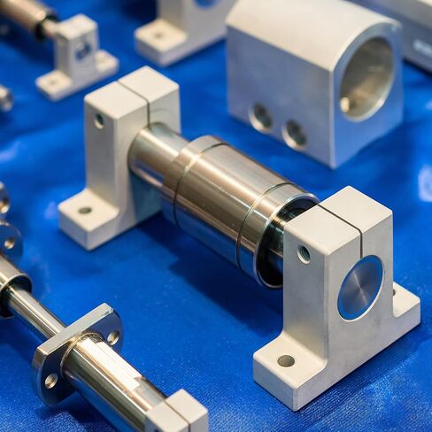 12 قطعة من محامل الكرات الخطية LM8UU من uxcell، قطر تجويف 8 مم، 15 مم OD، طول 24 مم، محمل حركة خطية لأداة آلة CNC للطابعة ثلاثية الأبعاد in Kuwait