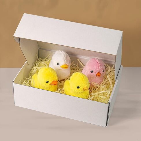 HAILSTER 4 Pack Jumping Ducklings and Chicken Wind Up Toy Sets with Very Soft Colorful Fur, Christmas, Easter and Birthday Party Gifts for Infants and Children in Saudi Arabia