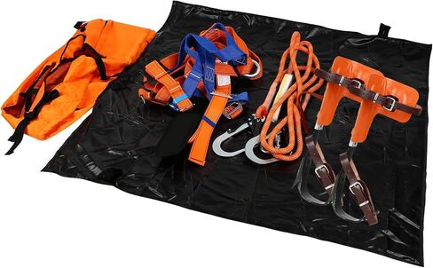 JATCSG ترقية مجموعة مسامير تسلق شجرة جلد البقر، معدات تسلق الأشجار مع حزام تسلق قابل للتعديل بأربع نقاط وحقيبة حبل، مجموعة تسلق شجرة Arborist لأعمال الأشجار، والتسلق، والرياضة، والعمل in Kuwait