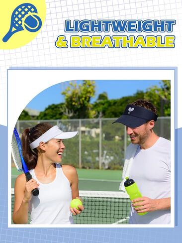 Bunnycool 3 Pack Tennis Visor Womens Sport Performance Visor with Adjustable Elastic Bands for Sun Protection and Outdoor Tennis Activity in Saudi Arabia