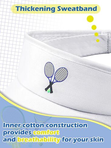 Bunnycool 3 Pack Tennis Visor Womens Sport Performance Visor with Adjustable Elastic Bands for Sun Protection and Outdoor Tennis Activity in Saudi Arabia
