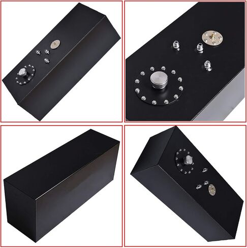 WFLNHB 15 Gallon/57L Black Aluminum Top-feed Racing/Drift Fuel Cell Gas Tank with Level Sender for Street Rods Hot Rods Street Trucks in Saudi Arabia