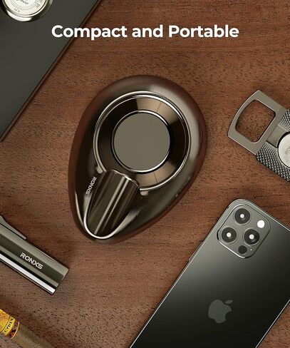 منافض سجائر سيجار RONXS، منفضة سجائر معدنية بالكامل للاستخدام الخارجي، صينية سجائر محمولة غير قابلة للكسر، حامل سيجار واحد منافض سجائر للسجائر، هدية رائعة لإكسسوارات السيجار in Kuwait