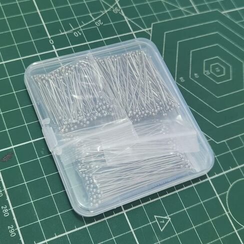 INSPIRELLE 600PCS Stainless Steel Ball Head Pins 22 Gauge 1.2" 1.6" 2" Satin Pins for DIY Jewelry Making Findings - 30mm 40mm 50mm in Kuwait