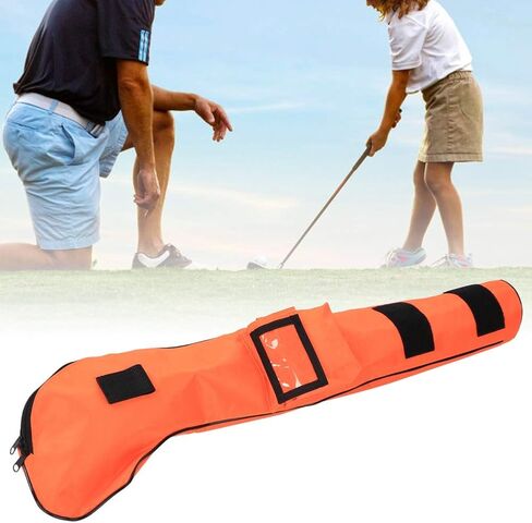 Golf Club Bag, Children Soft Foldable Golf Club Bag Nylon Portable Waterproof for Outdoor Practice Training(Orange) Golf in Saudi Arabia