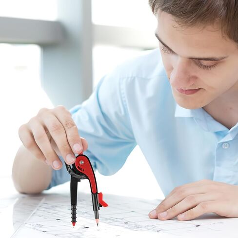 36 عبوة من بوصلة الهندسة الرياضية مقاس 6 بوصة، أداة دقيقة أساسية ملونة للطلاب، بوصلة رسم منبه بمقياس بلاستيكي مع أقلام رصاص لصياغة اللوازم المدرسية والمنزلية والمكتبية (36) in Kuwait