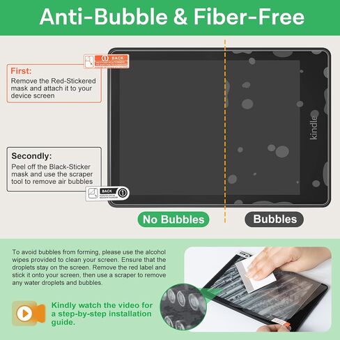 CoBak 4 Pack Anti-Glare Matte Screen Protector for 6.8" Kindle Paperwhite, Kobo Aura H2O Edition 2 - High Clarity, Fingerprint Resistance - PET Film in Saudi Arabia