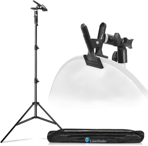 LS LIMO STUDIO LIMOSTUDIO حامل مشبك معدني شديد التحمل، دعامة تثبيت مع حامل عاكس مظلة، محول لولبي أنثى من النحاس و5/8 بوصة، حامل إضاءة طويل القامة 78 بوصة، AGG3074 in Kuwait