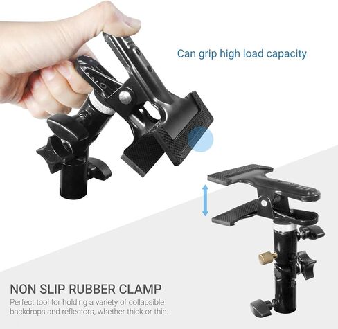 LS LIMO STUDIO LIMOSTUDIO حامل مشبك معدني شديد التحمل، دعامة تثبيت مع حامل عاكس مظلة، محول لولبي أنثى من النحاس و5/8 بوصة، حامل إضاءة طويل القامة 78 بوصة، AGG3074 in Kuwait