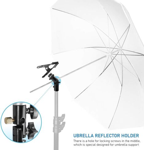 LS LIMO STUDIO LIMOSTUDIO حامل مشبك معدني شديد التحمل، دعامة تثبيت مع حامل عاكس مظلة، محول لولبي أنثى من النحاس و5/8 بوصة، حامل إضاءة طويل القامة 78 بوصة، AGG3074 in Kuwait