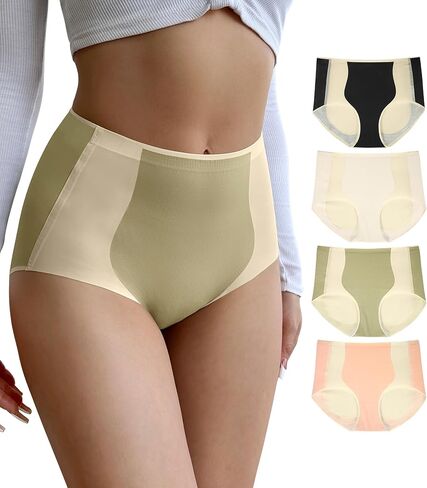 Annenmy High Waist Underwear For Women Seamless Tummy Control Panties No Show Non-Curling Butt Lifting Women Underwear 4 Pack in Saudi Arabia