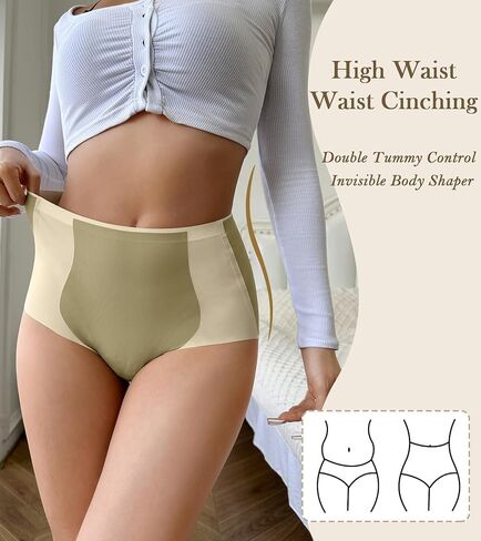 Annenmy High Waist Underwear For Women Seamless Tummy Control Panties No Show Non-Curling Butt Lifting Women Underwear 4 Pack in Saudi Arabia