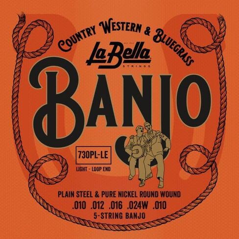 La Bella 730PL-LE نهايات حلقة خفيفة من الفولاذ العادي والنيكل النقي وأوتار بانجو مستديرة in Saudi Arabia