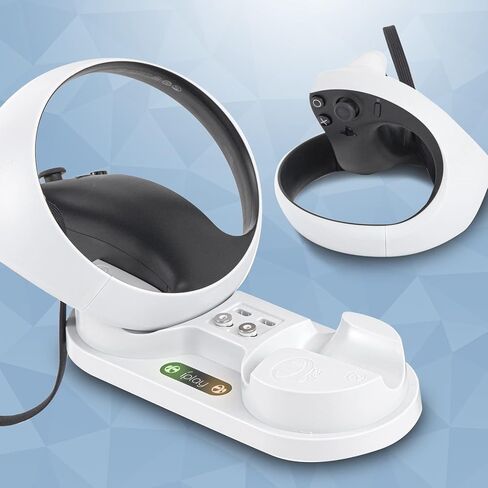 محطة شحن وحدة التحكم PS VR2، قاعدة شحن مزدوجة لوحدة التحكم PSVR 2 بسرعة مع مؤشر LED، 4 واجهة مغناطيسية من النوع C، كابل شحن من النوع C in Kuwait