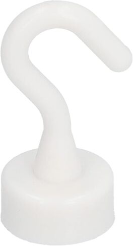 estink 10 قطع خطافات مغناطيسية، 11 رطل ABS خطافات مدمجة من البلاستيك الأبيض خطافات قوية للتعليق، مجموعة خطافات للثلاجة، المطبخ، المرآب in Kuwait