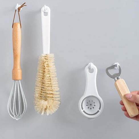 estink 10 قطع خطافات مغناطيسية، 11 رطل ABS خطافات مدمجة من البلاستيك الأبيض خطافات قوية للتعليق، مجموعة خطافات للثلاجة، المطبخ، المرآب in Kuwait