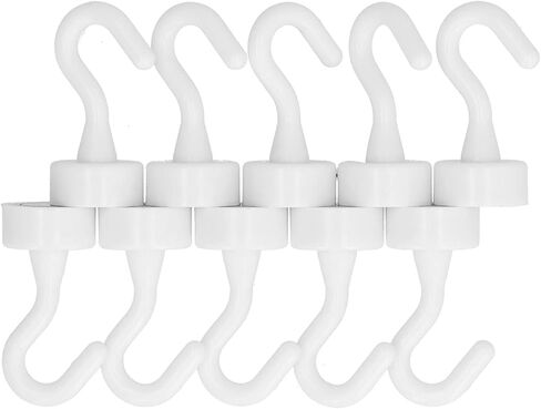 estink 10 قطع خطافات مغناطيسية، 11 رطل ABS خطافات مدمجة من البلاستيك الأبيض خطافات قوية للتعليق، مجموعة خطافات للثلاجة، المطبخ، المرآب in Kuwait