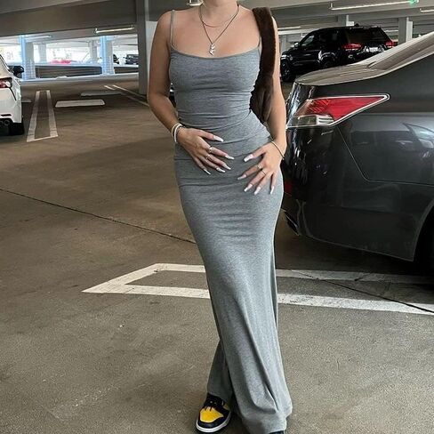 صالة المرأة عادية مثير بلا أكمام عارية الذراعين Bodycon ماكسي سليم السباغيتي حزام ضيق نادي ليلة خارج زلة فستان طويل in Saudi Arabia