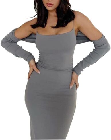 صالة المرأة عادية مثير بلا أكمام عارية الذراعين Bodycon ماكسي سليم السباغيتي حزام ضيق نادي ليلة خارج زلة فستان طويل in Saudi Arabia