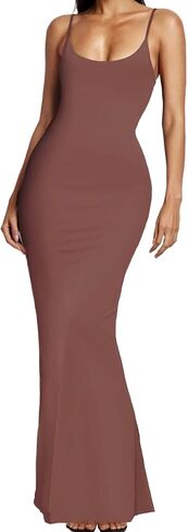 صالة المرأة عادية مثير بلا أكمام عارية الذراعين Bodycon ماكسي سليم السباغيتي حزام ضيق نادي ليلة خارج زلة فستان طويل in Kuwait