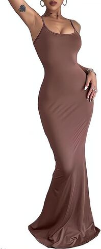 صالة المرأة عادية مثير بلا أكمام عارية الذراعين Bodycon ماكسي سليم السباغيتي حزام ضيق نادي ليلة خارج زلة فستان طويل in Kuwait