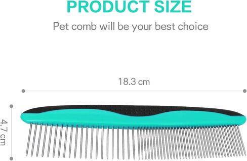 مشط معدني للكلاب، فرشاة للتنظيف الذاتي للقطط، لتساقط وتهذيب الشعر القصير الطويل، أدوات احترافية للعناية بالكلاب لمعظم أنواع الشعر in Kuwait