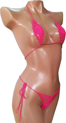بيكيني كروشيه صغير على شكل دمعة - بيكيني صغير للغاية بيكيني ثونغ G String بيكيني مثير صغير للنساء in Saudi Arabia