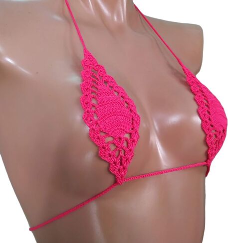 بيكيني كروشيه صغير على شكل دمعة - بيكيني صغير للغاية بيكيني ثونغ G String بيكيني مثير صغير للنساء in Saudi Arabia