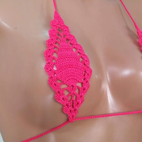 بيكيني كروشيه صغير على شكل دمعة - بيكيني صغير للغاية بيكيني ثونغ G String بيكيني مثير صغير للنساء in Saudi Arabia