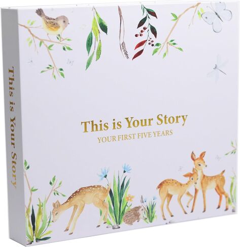 SNUGGLY CUB Baby Memory Book for Baby Boy or Girl - First 5 Years Baby Book Keepsake - A Timeless Baby Scrapbook Album - Gender Neutral Simple Modern Baby Milestone Book in Saudi Arabia