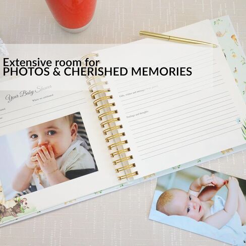 SNUGGLY CUB Baby Memory Book for Baby Boy or Girl - First 5 Years Baby Book Keepsake - A Timeless Baby Scrapbook Album - Gender Neutral Simple Modern Baby Milestone Book in Saudi Arabia