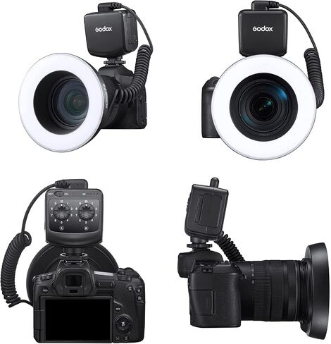 Godox Ring 72 Macro LED Ring Light with 8 Lens Adapter Rings for Canon Nikon Pentax Olympus DSLR Cameras in Saudi Arabia