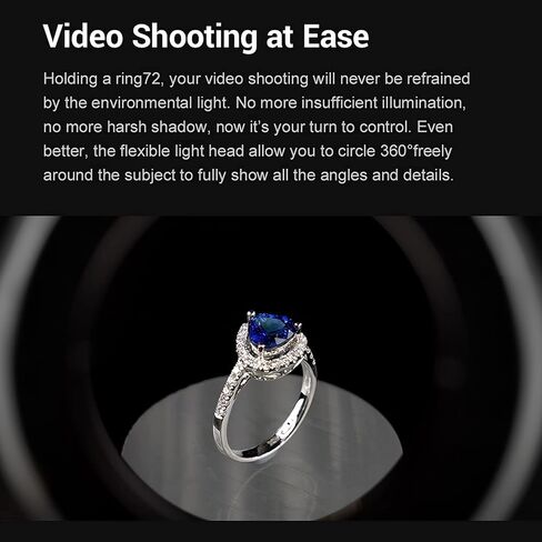 Godox Ring 72 Macro LED Ring Light with 8 Lens Adapter Rings for Canon Nikon Pentax Olympus DSLR Cameras in Saudi Arabia