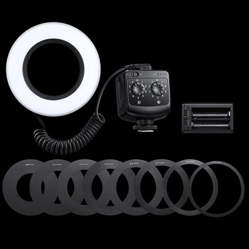 Godox Ring 72 Macro LED Ring Light with 8 Lens Adapter Rings for Canon Nikon Pentax Olympus DSLR Cameras in Saudi Arabia