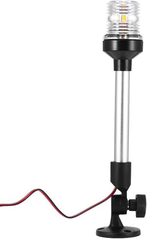 S SUNSBELL 12 بوصة أضواء القارب، IP66 أضواء ملاحة القارب مع قاعدة قابلة للتعديل 180 درجة، 12-24 فولت ضوء مرساة القارب القابل للطي، 360 درجة إضاءة دائرية شاملة لقارب العائم/اليخت/قارب الصيد (أبيض) in Kuwait