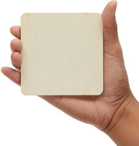 Set of 130 Unfinished Wooden Squares and Circles for Wood Burning Projects, DIY Crafts (3 Sizes/Shape) in Saudi Arabia