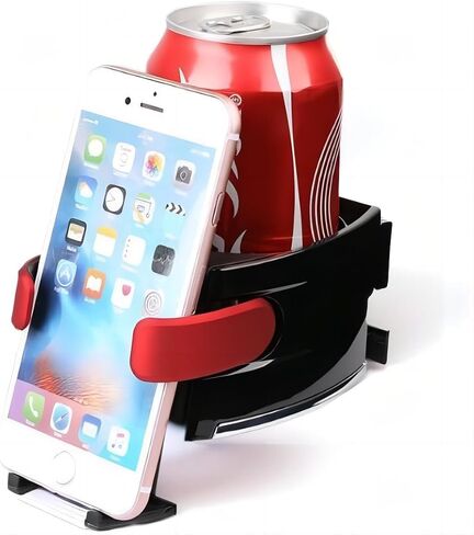 Latest Multi-Functional Car Air Vent Phone Holder - 2-in-1 Cup & Ashtray Holder for Vehicle - Universal Car Mount Phone Stand (Black) in Saudi Arabia