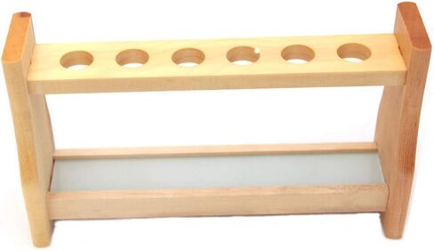 1 حزمة الخشب رف أنابيب اختبار مختبرات قسط خشبية رف أنابيب اختبار أنبوب اختبار حامل 6 أنبوب قدرة (6 حفرة لأنبوب 25 مللي) in Kuwait